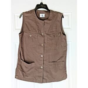 CALVIN KLEIN JEANS Women's Brown Vest "Designed To Fade" SEE MEASUREMENTS